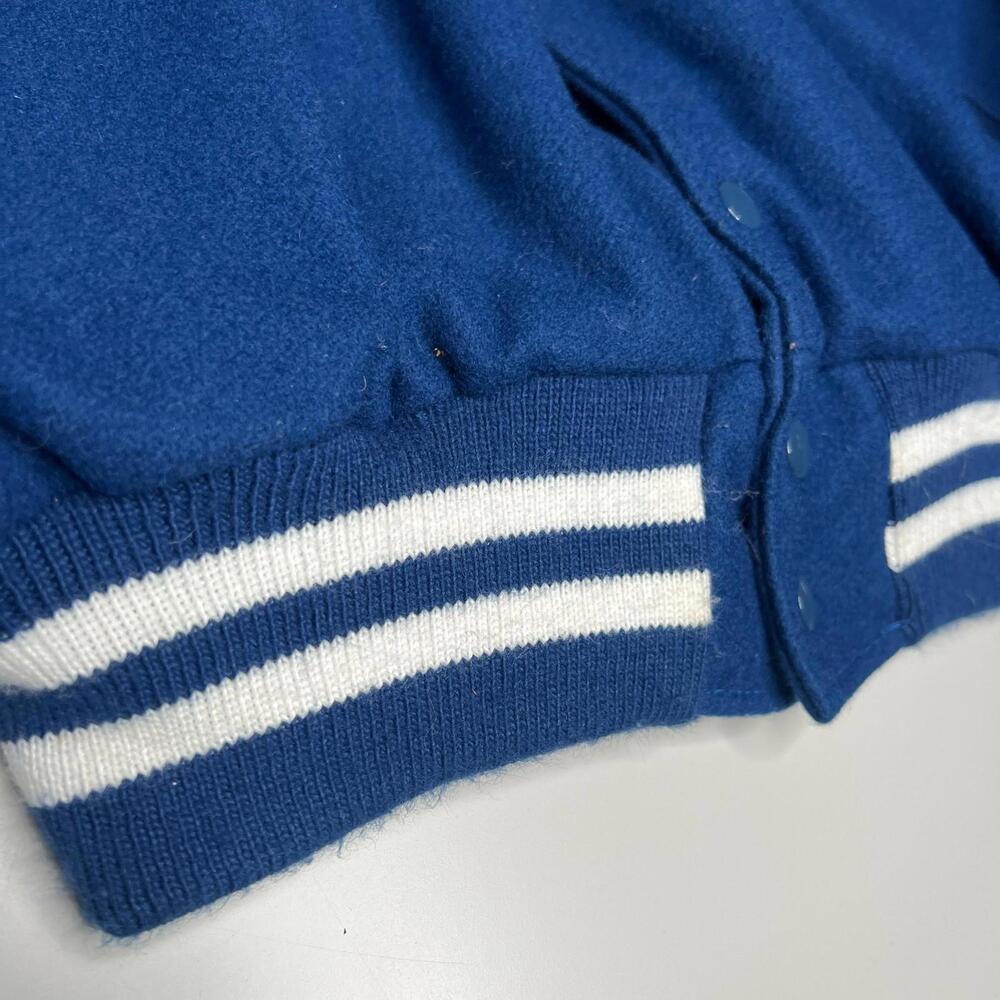 NEFF Varsity Letterman Jacket Clarinet Blue Wool Blend Size XL - Picture 2 of 10